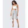 imageG4Free Capri Pants for Women 14 Knee Length Wide Leg Yoga Capris Dressy Casual Summer Crop Pants with PocketsLight Grey
