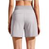 imageG4Free Chillwhisp Running Shorts for Women 4  High Waist Lightweight Casual Athletic Shorts Builtin Liner with PocketsChime Gray