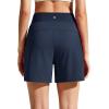 imageG4Free Chillwhisp Running Shorts for Women 4  High Waist Lightweight Casual Athletic Shorts Builtin Liner with PocketsDark Navy