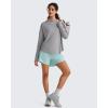 imageG4Free Lightbreeze UPF 50 UV Long Sleeve Workout Shirts for Women  Sun Hoodie Loose Fit with Thumholes Hiking CasualSilver Gray