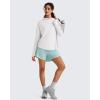imageG4Free Lightbreeze UPF 50 UV Long Sleeve Workout Shirts for Women  Sun Hoodie Loose Fit with Thumholes Hiking CasualWhite