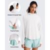imageG4Free Lightbreeze UPF 50 UV Long Sleeve Workout Shirts for Women  Sun Hoodie Loose Fit with Thumholes Hiking CasualWhite