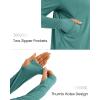 imageG4Free Skimetic Womens UPF 50 Sun Protection Hoodie Shirts Quick Dry Rash Guard Long Sleeve Zip Athlete Jacket Pocket HikingMyrtle Green