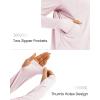 imageG4Free Skimetic Womens UPF 50 Sun Protection Hoodie Shirts Quick Dry Rash Guard Long Sleeve Zip Athlete Jacket Pocket HikingPink