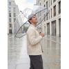 imageG4Free 52 inch Clear Bubble Umbrella Large Canopy Transparent Dome Coverage Stick Umbrella J Hook Handle European Style for WeddingsPromGraduation and Outdoor EventsBlack Trim