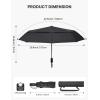 imageG4Free Strong Windproof Travel Umbrella 42 Inch Compact Umbrellas for Rain amp Sun with Double Canopy Automatic Portable DurableBlack