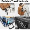 imageG4Free Strong Windproof Travel Umbrella 42 Inch Compact Umbrellas for Rain amp Sun with Double Canopy Automatic Portable DurableBlackAurora