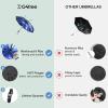 imageG4Free Strong Windproof Travel Umbrella 42 Inch Compact Umbrellas for Rain amp Sun with Double Canopy Automatic Portable DurableBlackInterstellar