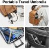 imageG4Free Strong Windproof Travel Umbrella 42 Inch Compact Umbrellas for Rain amp Sun with Double Canopy Automatic Portable DurableBlackInterstellar