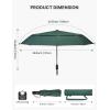 imageG4Free Strong Windproof Travel Umbrella 42 Inch Compact Umbrellas for Rain amp Sun with Double Canopy Automatic Portable DurableDark Green
