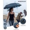 imageG4Free Strong Windproof Travel Umbrella 42 Inch Compact Umbrellas for Rain amp Sun with Double Canopy Automatic Portable DurableNavy Blue