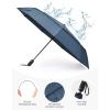 imageG4Free Strong Windproof Travel Umbrella 42 Inch Compact Umbrellas for Rain amp Sun with Double Canopy Automatic Portable DurableNavy Blue