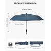 imageG4Free Strong Windproof Travel Umbrella 42 Inch Compact Umbrellas for Rain amp Sun with Double Canopy Automatic Portable DurableNavy Blue