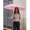 imageG4Free Strong Windproof Travel Umbrella 42 Inch Compact Umbrellas for Rain amp Sun with Double Canopy Automatic Portable DurablePink