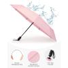 imageG4Free Strong Windproof Travel Umbrella 42 Inch Compact Umbrellas for Rain amp Sun with Double Canopy Automatic Portable DurablePink