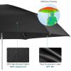 imageG4Free Mini Travel Folding Umbrella for Purse Compact UPF 50 UV Protection Sun amp Rain Small Umbrella Lightweight Portable Parasol Fits in Pocket Wallet for Women MenCarbon black
