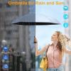 imageG4Free Mini Travel Folding Umbrella for Purse Compact UPF 50 UV Protection Sun amp Rain Small Umbrella Lightweight Portable Parasol Fits in Pocket Wallet for Women MenLightBlue