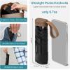 imageG4Free Mini Travel Folding Umbrella for Purse Compact UPF 50 UV Protection Sun amp Rain Small Umbrella Lightweight Portable Parasol Fits in Pocket Wallet for Women MenBlack