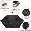 imageG4Free Mini Travel Folding Umbrella for Purse Compact UPF 50 UV Protection Sun amp Rain Small Umbrella Lightweight Portable Parasol Fits in Pocket Wallet for Women MenCarbon black