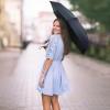imageG4Free Mini Travel Folding Umbrella for Purse Compact UPF 50 UV Protection Sun amp Rain Small Umbrella Lightweight Portable Parasol Fits in Pocket Wallet for Women MenNavy Blue