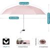 imageG4Free Mini Travel Folding Umbrella for Purse Compact UPF 50 UV Protection Sun amp Rain Small Umbrella Lightweight Portable Parasol Fits in Pocket Wallet for Women MenPink