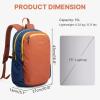 imageG4Free 15L Hiking Backpack Lightweight Small Travel Backpack Casual Daypack for Women Men Outdoor Campus BlackOrange