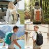 imageG4Free 20L Hiking Backpack Lightweight Daypack with Phone Pocket Small Packable Foldable Hiking Bag for Women Men BlackOrangebeige