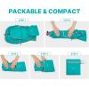 imageG4Free 20L Hiking Backpack Lightweight Daypack with Phone Pocket Small Packable Foldable Hiking Bag for Women Men BlackPeacock Blue