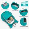 imageG4Free 20L Hiking Backpack Lightweight Daypack with Phone Pocket Small Packable Foldable Hiking Bag for Women Men BlackPeacock Blue