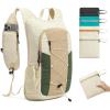 imageG4Free 20L Hiking Backpack Lightweight Daypack with Phone Pocket Small Packable Foldable Hiking Bag for Women Men BlackGreenbeige
