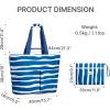 imageG4Free Beach Bags for Women Sandproof Foldable Beach Bag Tote with Waterproof Compartment Pool TravelBlue Ripple