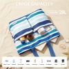 imageG4Free Beach Bags for Women Sandproof Foldable Beach Bag Tote with Waterproof Compartment Pool TravelColorful Ripple