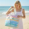 imageG4Free Beach Bags for Women Sandproof Foldable Beach Bag Tote with Waterproof Compartment Pool TravelRainbow Ripple