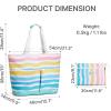 imageG4Free Beach Bags for Women Sandproof Foldable Beach Bag Tote with Waterproof Compartment Pool TravelRainbow Ripple