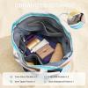 imageG4Free Beach Bags for Women Sandproof Foldable Beach Bag Tote with Waterproof Compartment Pool TravelRainbow Ripple