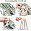 imageG4Free Canvas Beach Bag Waterproof Sandproof Large Beach Tote Bags for Women Pool Swim Travel GroceryGreen