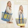 imageG4Free Mesh Beach Bags for Women Men Extra Large Packable Beach Tote Bag Reversible Travel Pool ShoppingBlue  Yellow