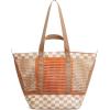 imageG4Free Mesh Beach Bags for Women Men Extra Large Packable Beach Tote Bag Reversible Travel Pool ShoppingBrown  Orange