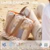 imageG4Free Mesh Beach Bags for Women Men Extra Large Packable Beach Tote Bag Reversible Travel Pool ShoppingBrown  Orange