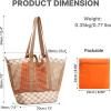 imageG4Free Mesh Beach Bags for Women Men Extra Large Packable Beach Tote Bag Reversible Travel Pool ShoppingBrown  Orange