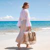 imageG4Free Mesh Beach Bags for Women Men Extra Large Packable Beach Tote Bag Reversible Travel Pool ShoppingBrown  Orange