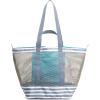 imageG4Free Mesh Beach Bags for Women Men Extra Large Packable Beach Tote Bag Reversible Travel Pool ShoppingGrey  Blue
