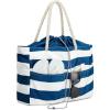 imageG4Free Canvas Beach Bag Waterproof Sandproof Large Beach Tote Bags for Women Pool Swim Travel GroceryBlue