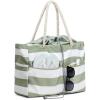 imageG4Free Canvas Beach Bag Waterproof Sandproof Large Beach Tote Bags for Women Pool Swim Travel GroceryGreen