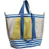 imageG4Free Mesh Beach Bags for Women Men Extra Large Packable Beach Tote Bag Reversible Travel Pool ShoppingBlue  Yellow