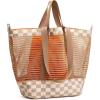 imageG4Free Mesh Beach Bags for Women Men Extra Large Packable Beach Tote Bag Reversible Travel Pool ShoppingBrown  Orange
