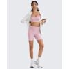 imageG4Free BareFeel Adjustable Spaghetti Straps Sports Bras Women  Scoop Neck Casual Yoga Crop Top Non PaddedBlush