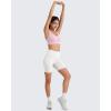imageG4Free BareFeel Racerback Sports Bra for Women  Scoop Neck Workout Tank Top Casual Yoga Non PaddedBlush