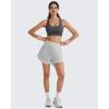 imageG4Free BareFeel Racerback Sports Bra for Women  Scoop Neck Workout Tank Top Casual Yoga Non PaddedDark Gray