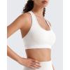 imageG4Free BareFeel Racerback Sports Bra for Women  Scoop Neck Workout Tank Top Casual Yoga Non PaddedPure White